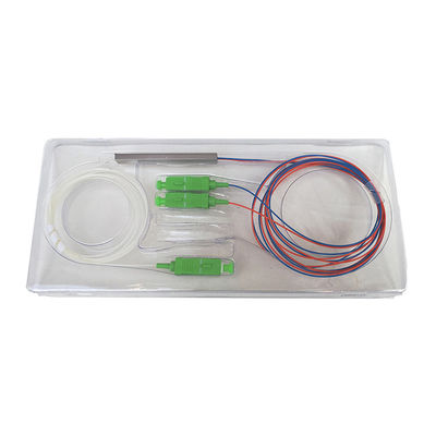 Connettore a fibra ottica dello Sc del separatore 1x2 1650nm di Gpon della metropolitana d'acciaio