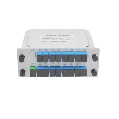Perdita di inserzione bassa a fibra ottica del separatore APC dello SpA di divisore 1x16 della cassetta
