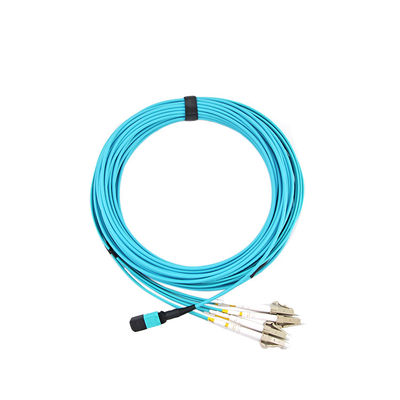 Connettore della fibra dei centri di LC 24 del cavo di toppa della fibra ottica del cavo di toppa di uscita MPO FTTB