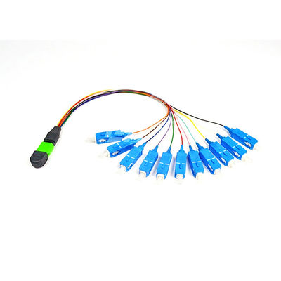 il cavo della toppa della fibra di 0.9mm Mtp Mpo smazza fuori il cavo di toppa della fibra di Mpo