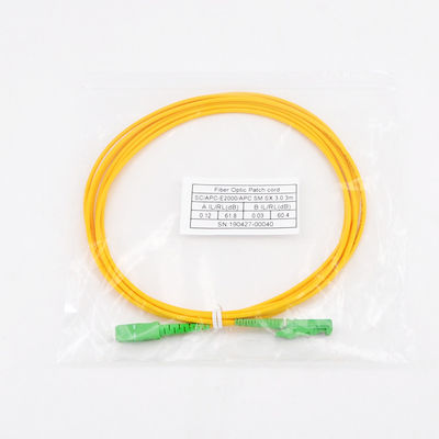Modo semplice a fibra ottica del cavo di toppa dello Sc Lc del cavo di toppa E2000 3m UPC singolo